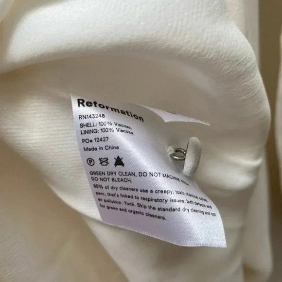 REFORMATION - Bohemian Valerie Lace Tiered Dress in Ivory - Picture 9 of 10